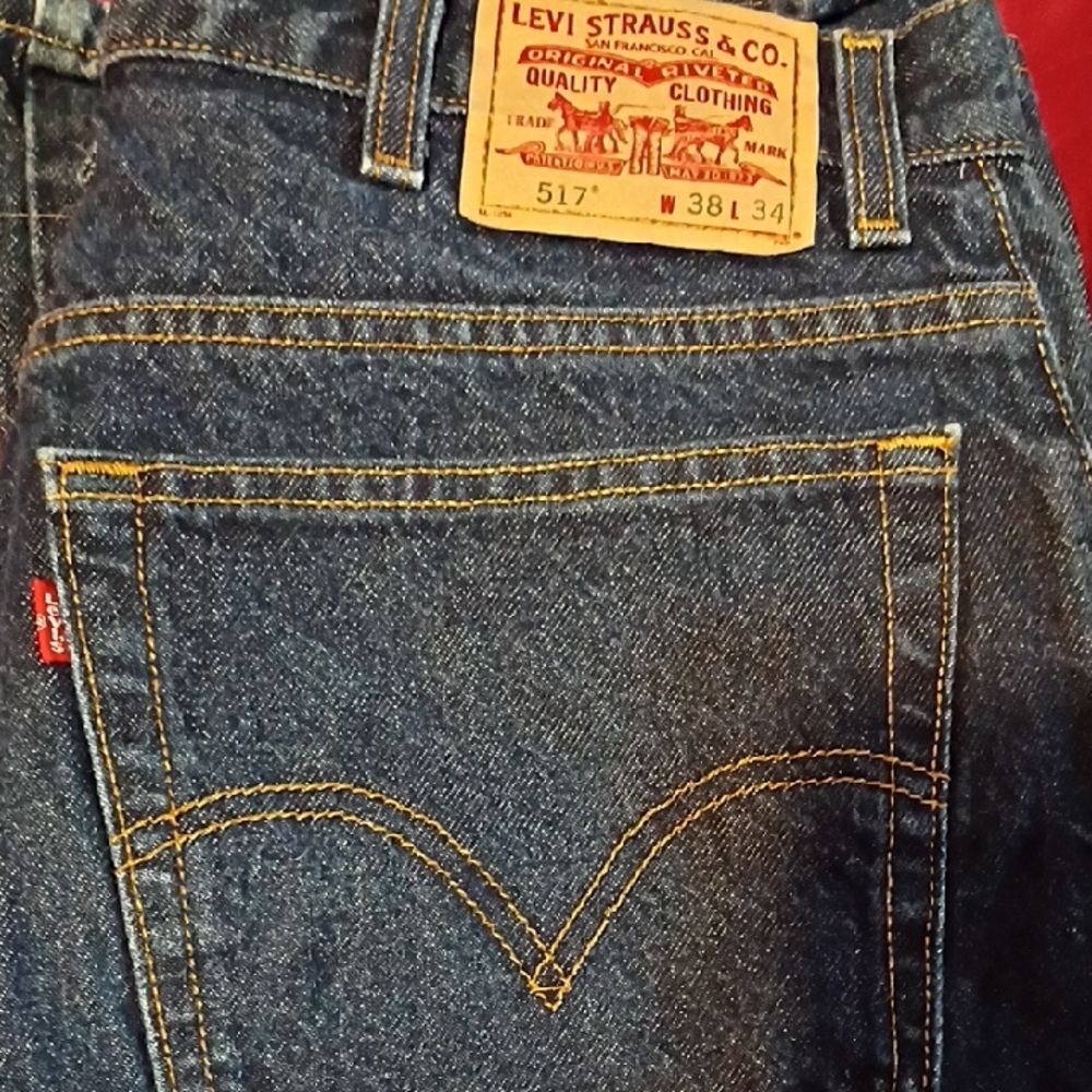 (16)Levi's Men's Dark Blue Bootcut Jeans (016)